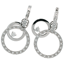 14K white gold drop style earrings