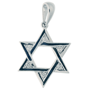 14K white gold "Star of David" pendant
