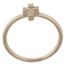 14K white gold ring with cross design