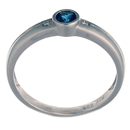 14K white gold ring with diamonds and Sapphire