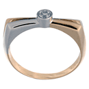 14K yellow gold solitaire with split design shoulders